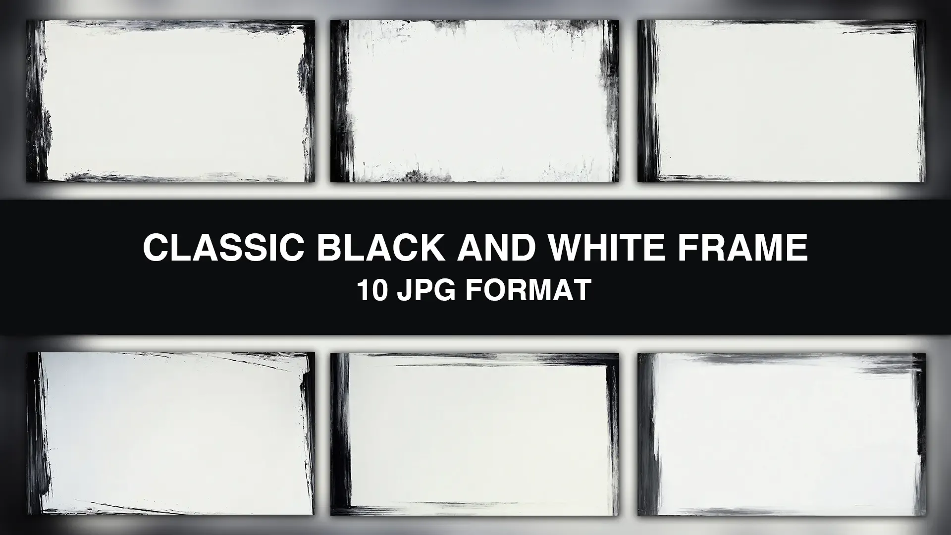 Classic Black and White Frame Background Pack of 10 Images image